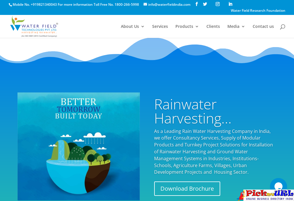 Rain Water Harvesting Company - WaterFieldIndia.com